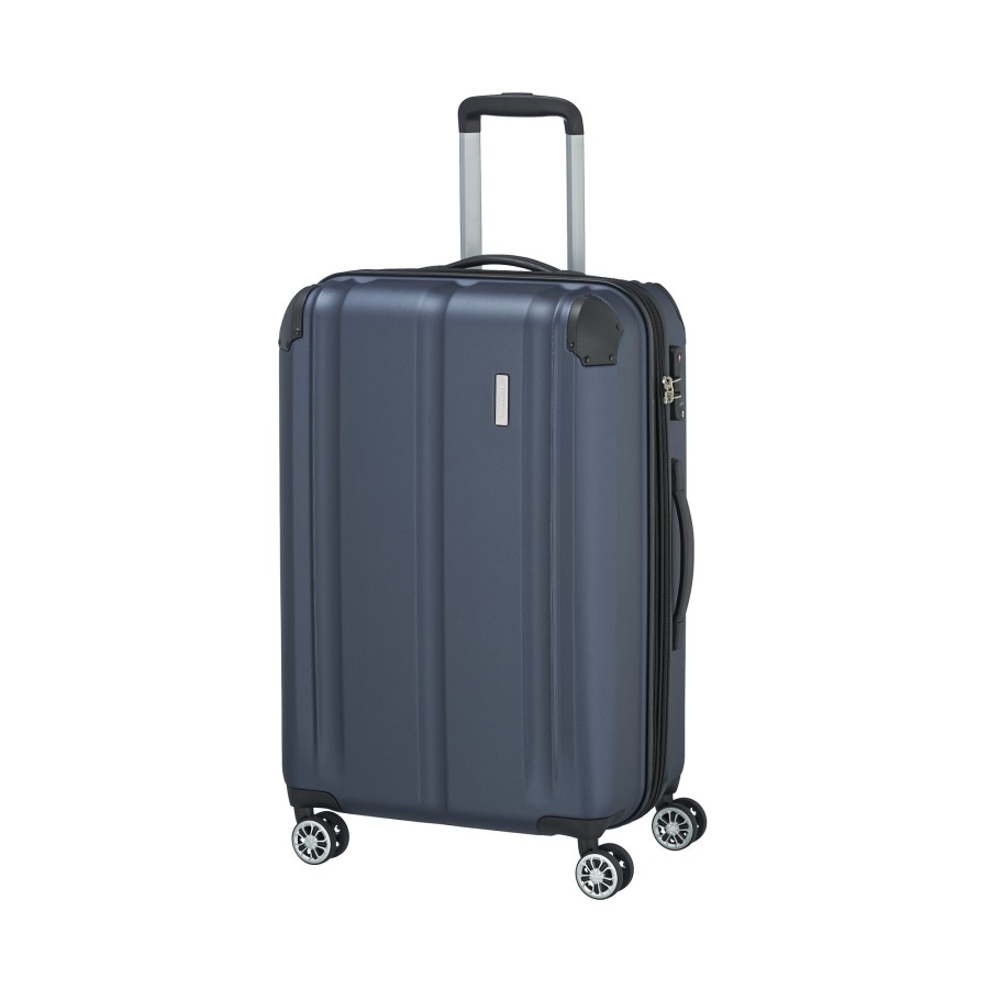 Koffer Travelite 4 Rollen Koffer | City Trolley Mit 4 Rollen M 68Cm Exp 78 Liter - Marine Marine [20]