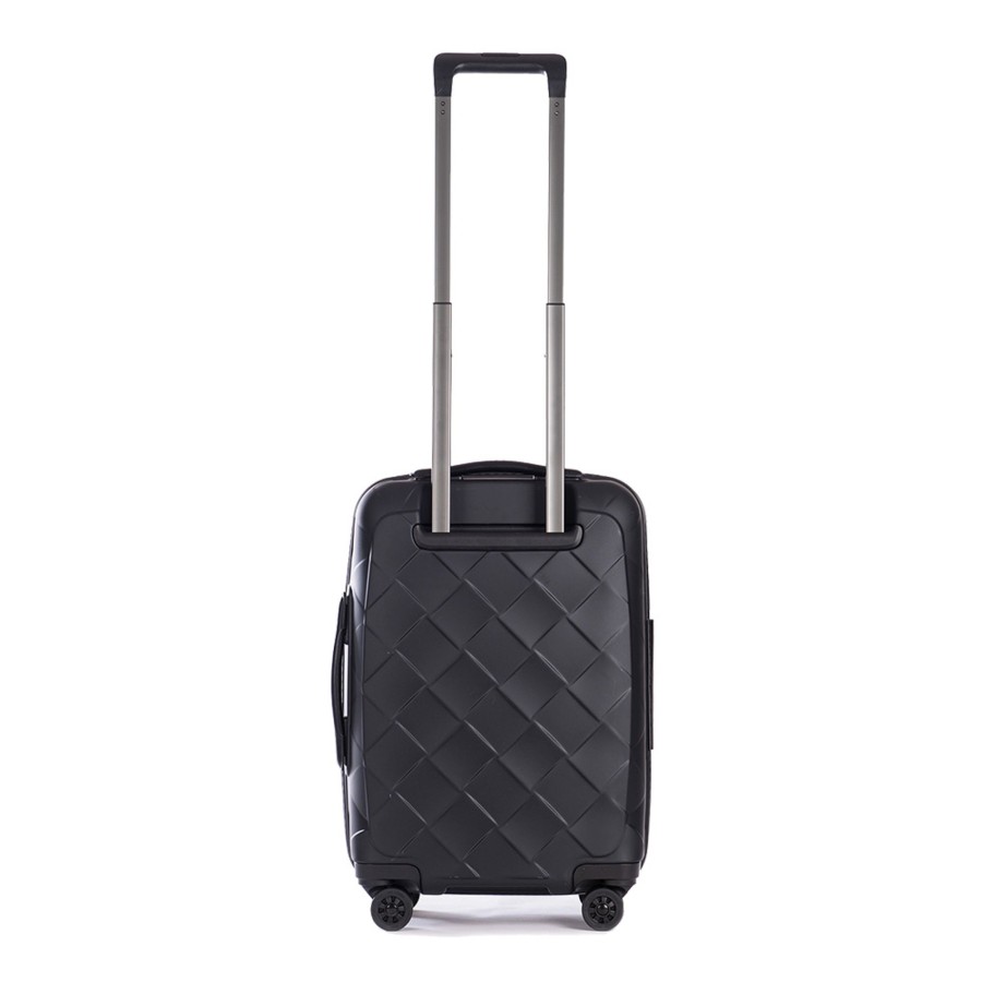 Koffer Stratic 4 Rollen Koffer | Leather&More - Hartschalen-Koffer S (Mit Vortasche) Matt Black