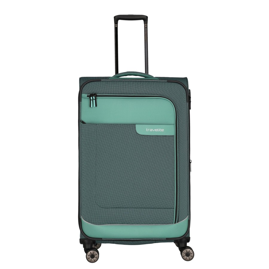 Koffer Travelite 4 Rollen Koffer | Viia Trolley 4 Rollen L - Eukalyptus Eukalyptus [80]