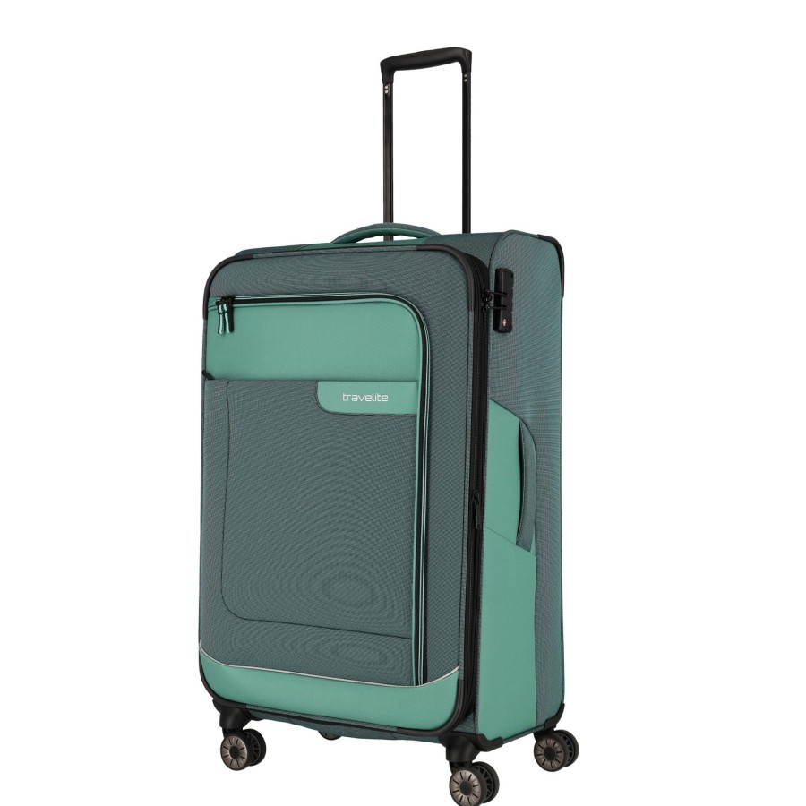 Koffer Travelite 4 Rollen Koffer | Viia Trolley 4 Rollen L - Eukalyptus Eukalyptus [80]