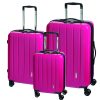 Koffer Check.IN | 3-Tlg. Kofferset London 2.0 Mit 4 Rollen Pink