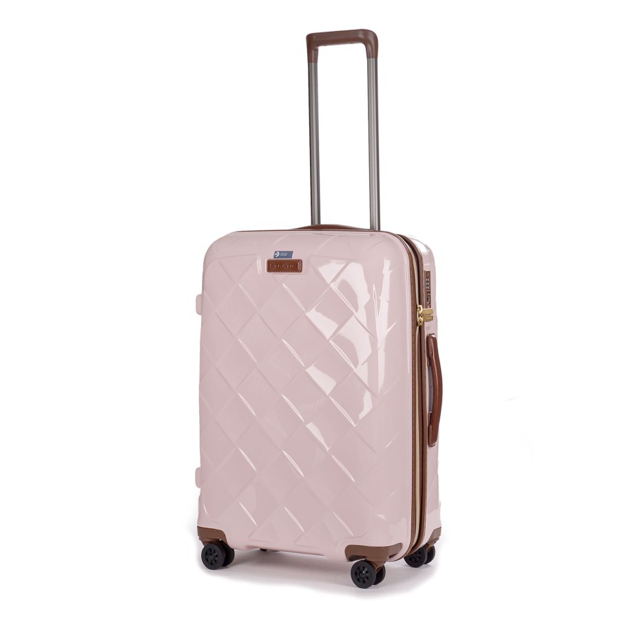 Koffer Stratic 4 Rollen Koffer | Leather&More - Hartschalen-Koffer M (Bis 66Cm) Rose