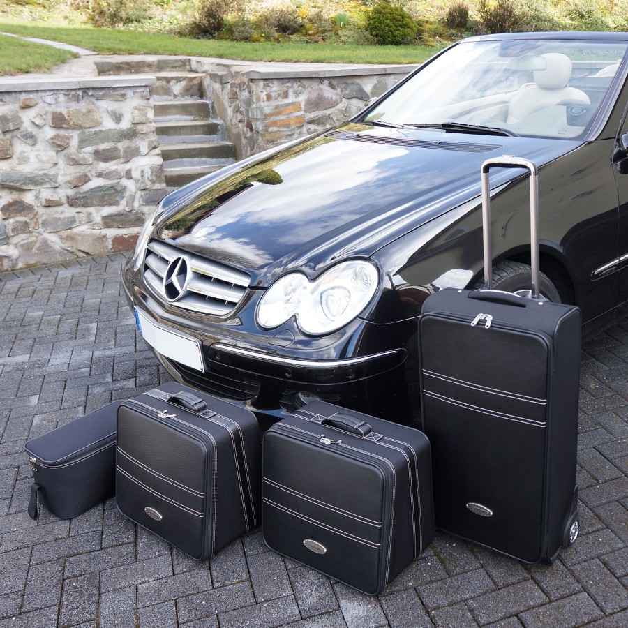 Autokoffer Roadsterbag | 4-Tlg. Kofferset Mit 2 Rollen Mercedes Clk Cabrio (W208/W209) 142 Liter