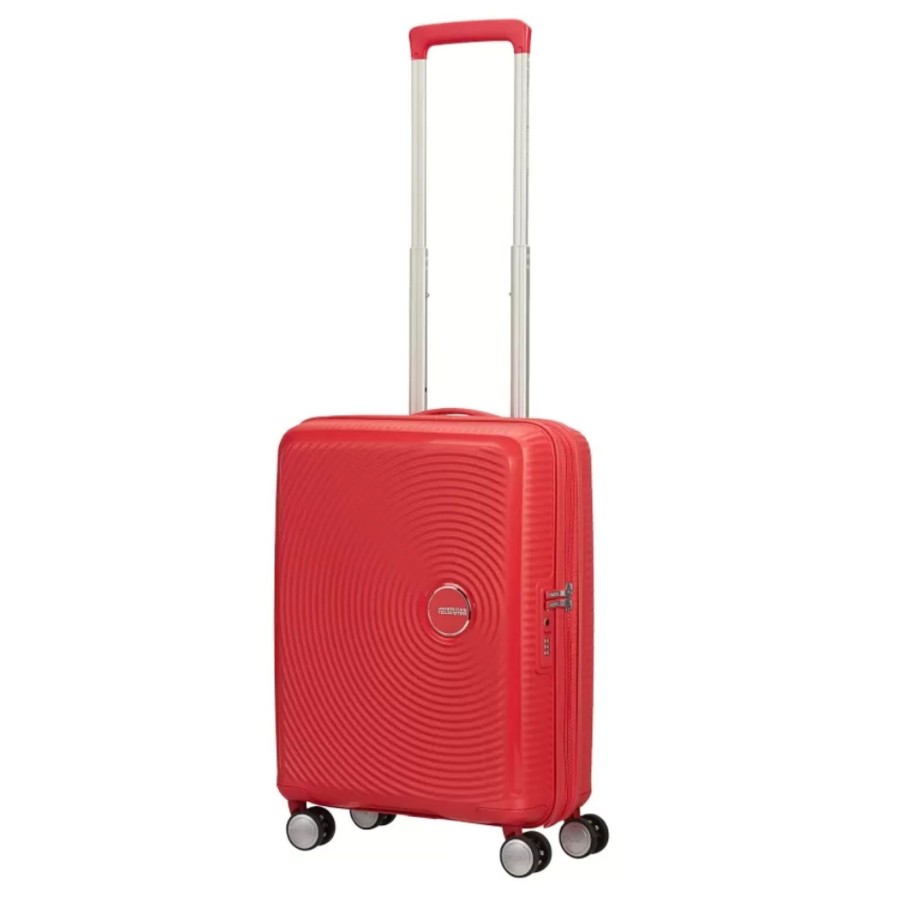 Koffer American Tourister 4 Rollen Koffer | Spinner Mit 4 Rollen 55Cm Exp Soundbox 35.5 Liter Coral Red [1226]