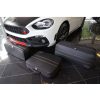 Autokoffer Roadsterbag | Fiat 124 Spider (Eu-Version) - 3-Tlg. Kofferset Kofferraum - Naht Mokka Schwarz