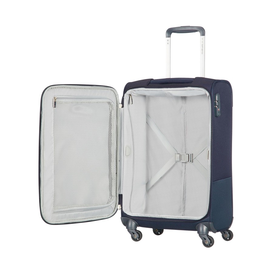 Koffer Samsonite 4 Rollen Koffer | Spinner Mit 4 Rollen 55/20 Breite 35Cm Base Boost Xs Navy Blue [1598]