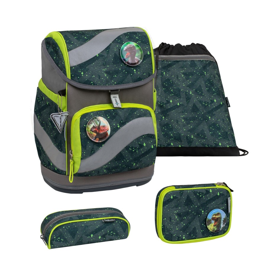 Schule Belmil | Smarty Ergonomisches Schulranzen-Set 4-Teilig Green Splash