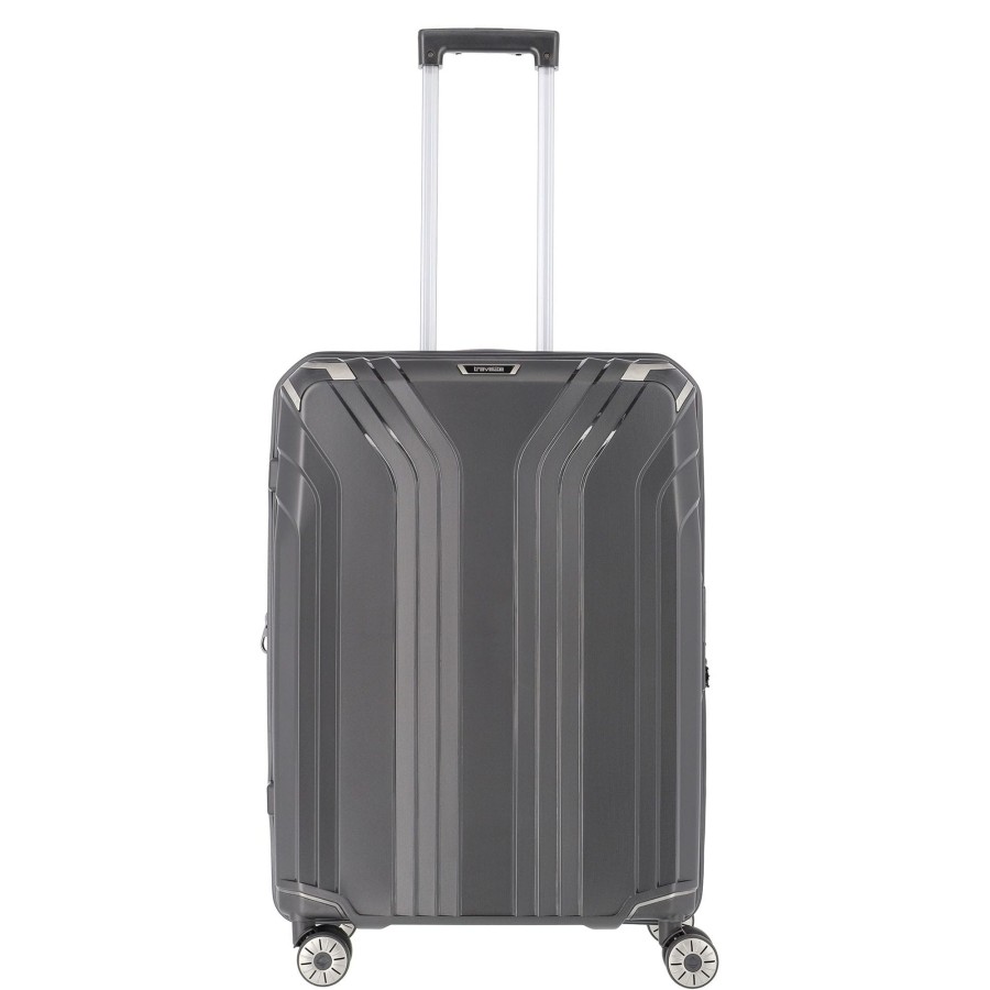 Koffer Travelite 4 Rollen Koffer | Elvaa Trolley M Mit 4 Rollen (Erweiterbar) - Schwarz Schwarz [1]