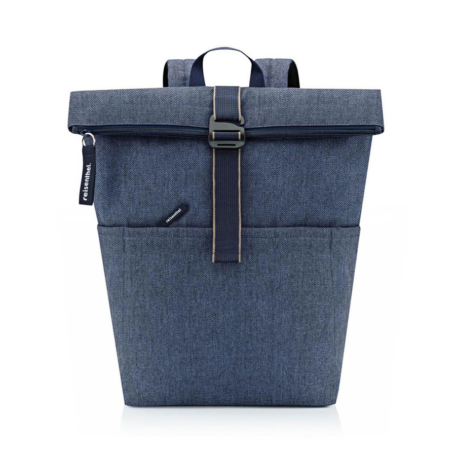 Rucksack Reisenthel | Freizeitrucksack Rolltop - Herringbone Dark Blue Herringbone Dark Blue [4113]