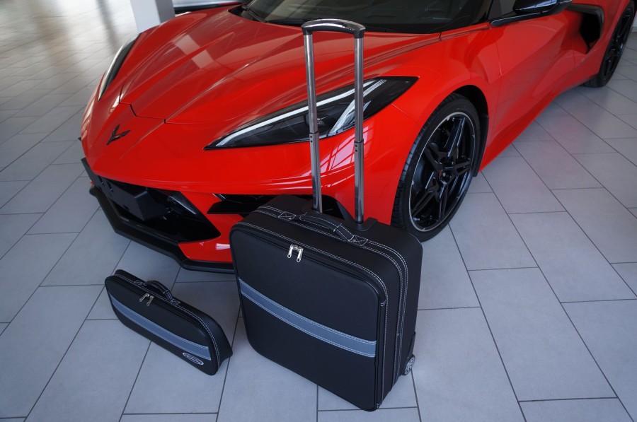 Autokoffer Roadsterbag | Chevrolet Corvette C8 (Cabrio + Coupe) - 2-Tlg. Kofferset Front Kofferraum