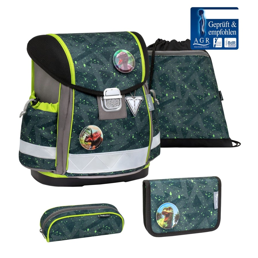 Schule Belmil | Classy Ergonomisches Schulranzen-Set 5-Teilig Green Splash