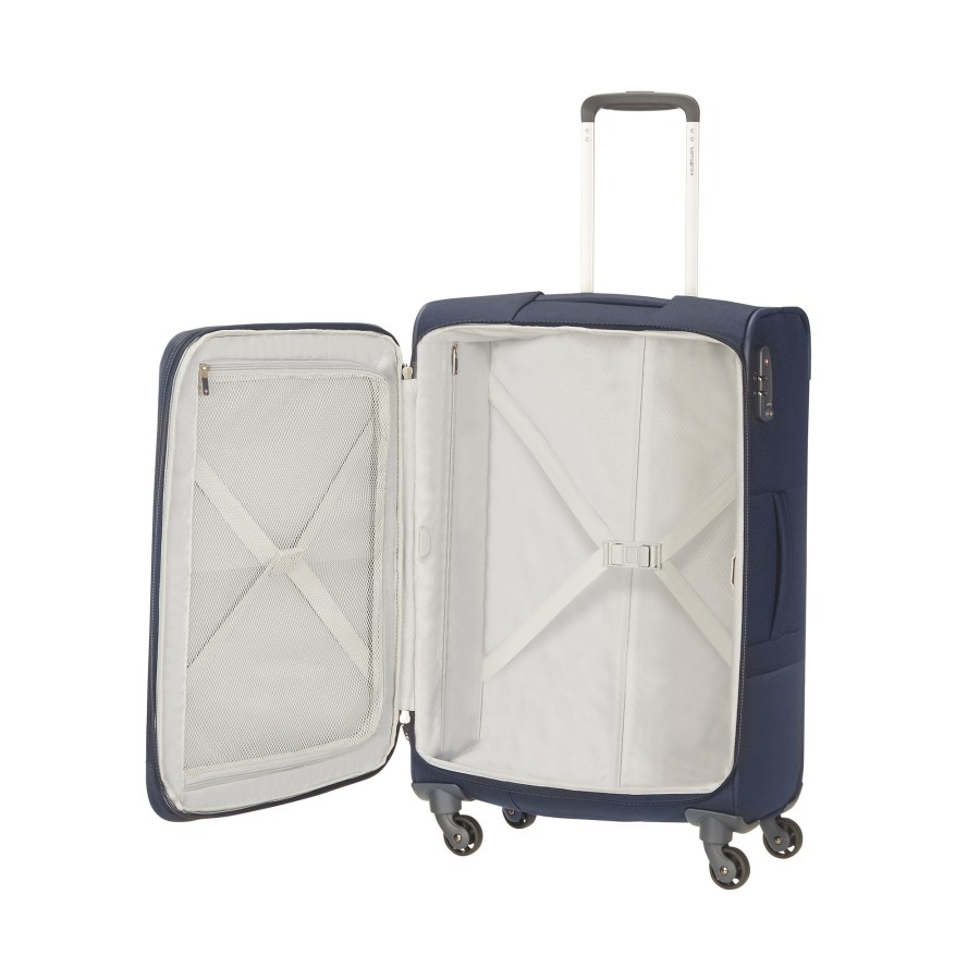 Koffer Samsonite 4 Rollen Koffer | Spinner Mit 4 Rollen 66/24 Exp Base Boost M 67.5 Liter Navy Blue [1598]