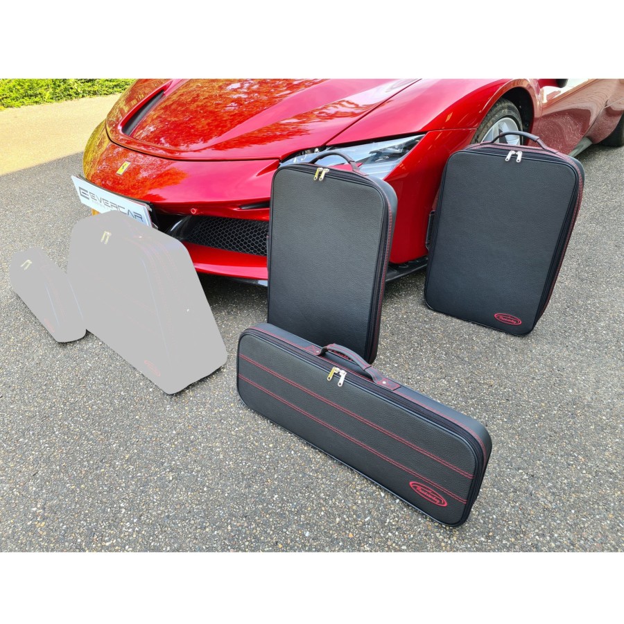 Autokoffer Roadsterbag | Ferrari Sf 90 Coupe - 3-Tlg. Kofferset Ruckbank