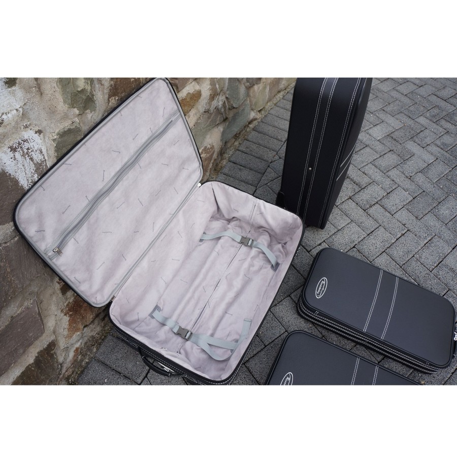 Autokoffer Roadsterbag | 4-Tlg. Kofferset Mit 2 Rollen Volvo C70 Ii Cabrio (Ab Bj. 2005) Xxl 146 Liter