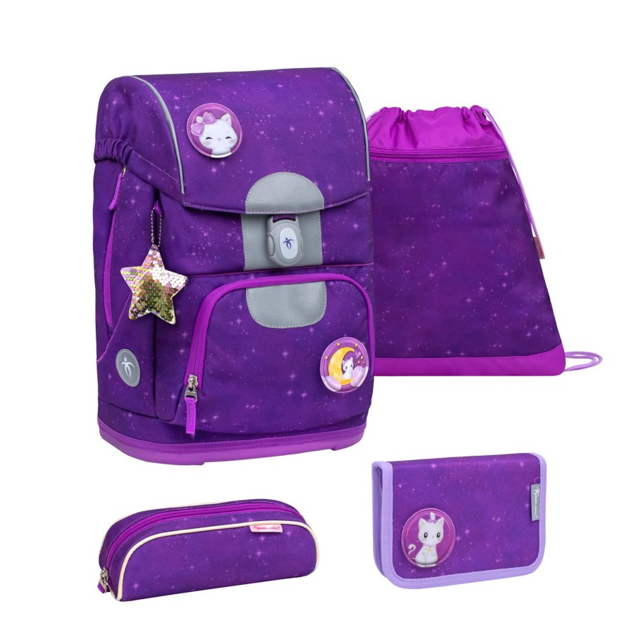 Schule Belmil | Motion Ergonomisches Schulranzen-Set 5-Teilig Purple Sky