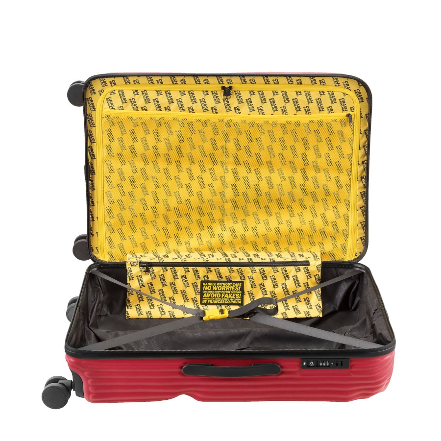 Koffer Crash Baggage 4 Rollen Koffer | Trolley Mit 4 Rollen 79Cm Stripe L 100 Liter Alfa Red [16]