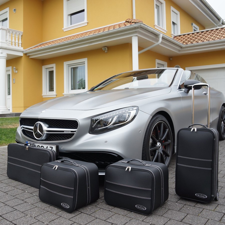 Autokoffer Roadsterbag | 4-Tlg. Kofferset Mit 2 Rollen Mercedes S-Klasse Cabrio (A217)