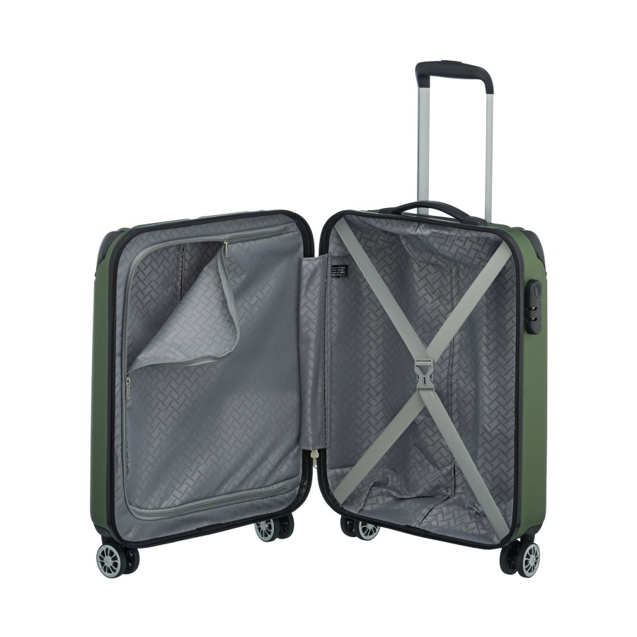 Koffer Travelite 4 Rollen Koffer | City Handgepacktrolley Mit 4 Rollen S 55Cm 40 Liter - Grun Grun [80]