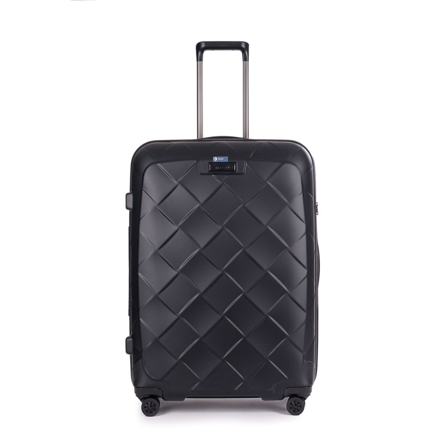 Koffer Stratic 4 Rollen Koffer | Leather&More - Hartschalen-Koffer L (Bis 76Cm) Matt Black