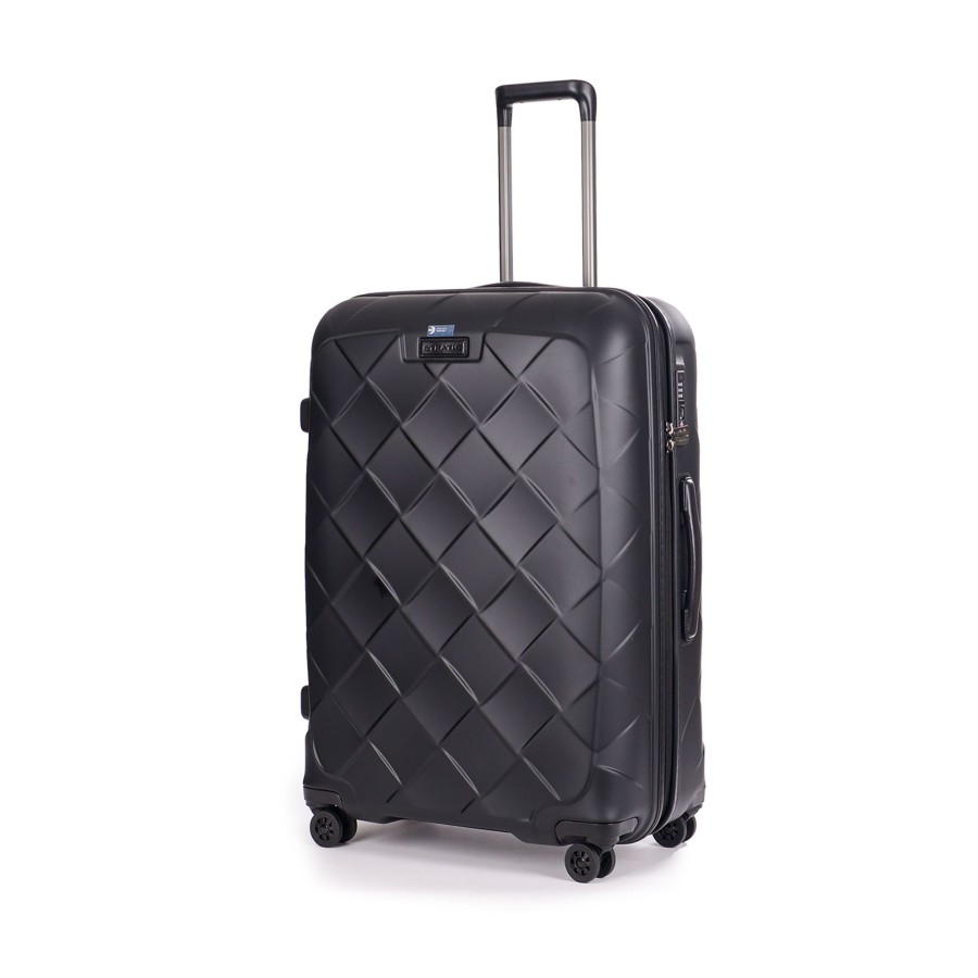 Koffer Stratic 4 Rollen Koffer | Leather&More - Hartschalen-Koffer L (Bis 76Cm) Matt Black