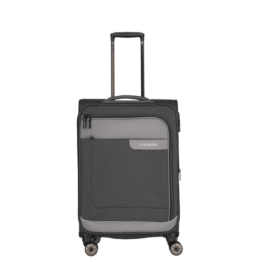 Koffer Travelite 4 Rollen Koffer | Viia Trolley 4 Rollen M - Schiefer Schiefer [4]