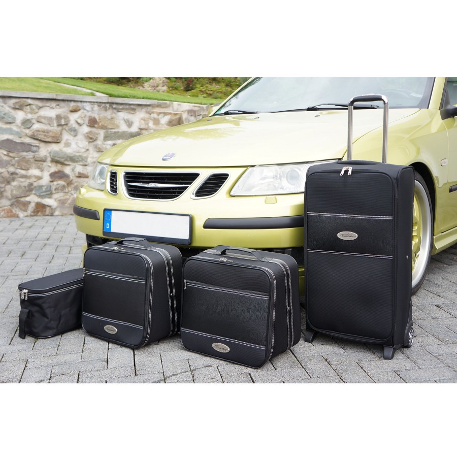 Autokoffer Roadsterbag | 4-Tlg. Kofferset Mit 2 Rollen Saab 9-3 Cabrio 142 Liter