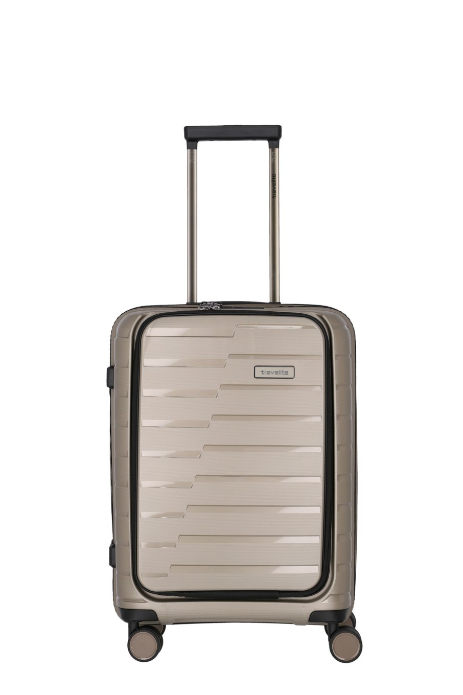 Koffer Travelite 4 Rollen Koffer | Air Base Trolley S M. Vortasche (4 Rader) - Champagner Champagner [40]